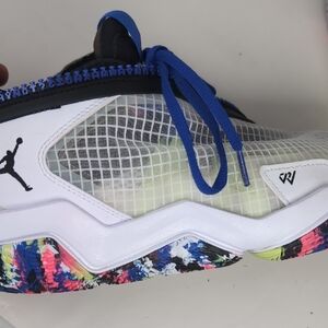 Jordan "Why Not?" Zer0.6 White Light Liquid Lime Pink Blast Black SIZE 8.5 MENS